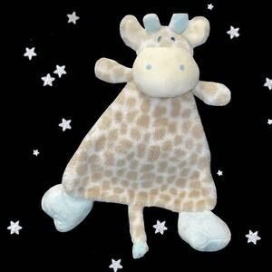 Demdaco Colby Giraffe Lovey Security Blanket Rattle Plush 14" Baby Shower Gift